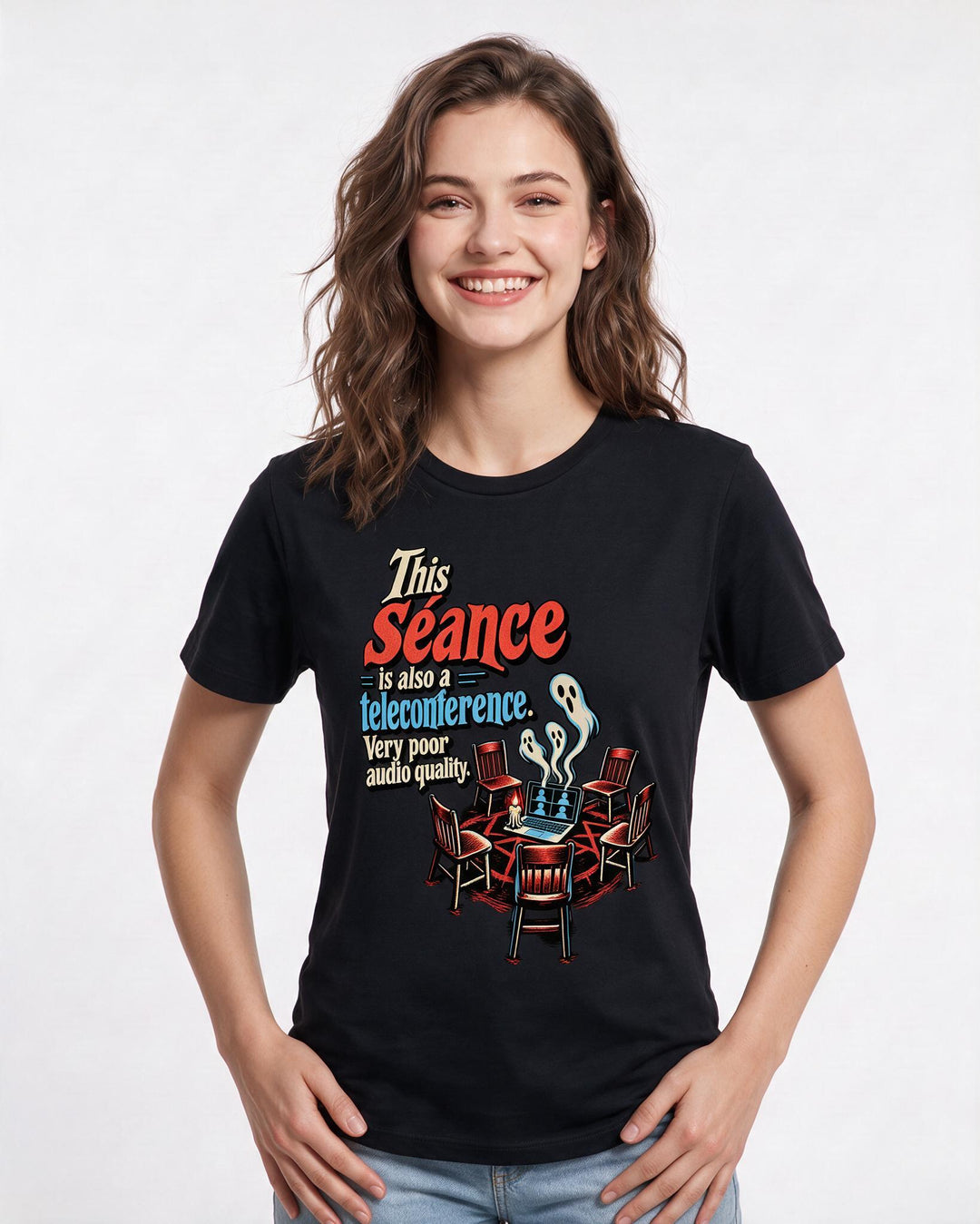 Halloween Black T-Shirt for Women – Halloween Theme Graphic Tee product image 1