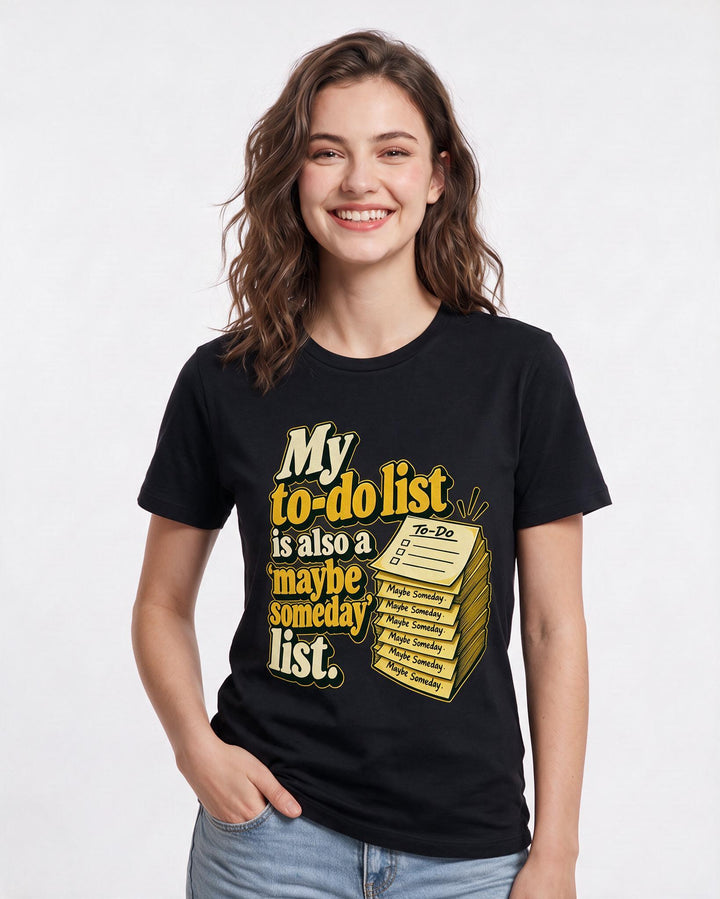 Meme Black T-Shirt for Women – Everyday Expression Graphic Tee product image 1