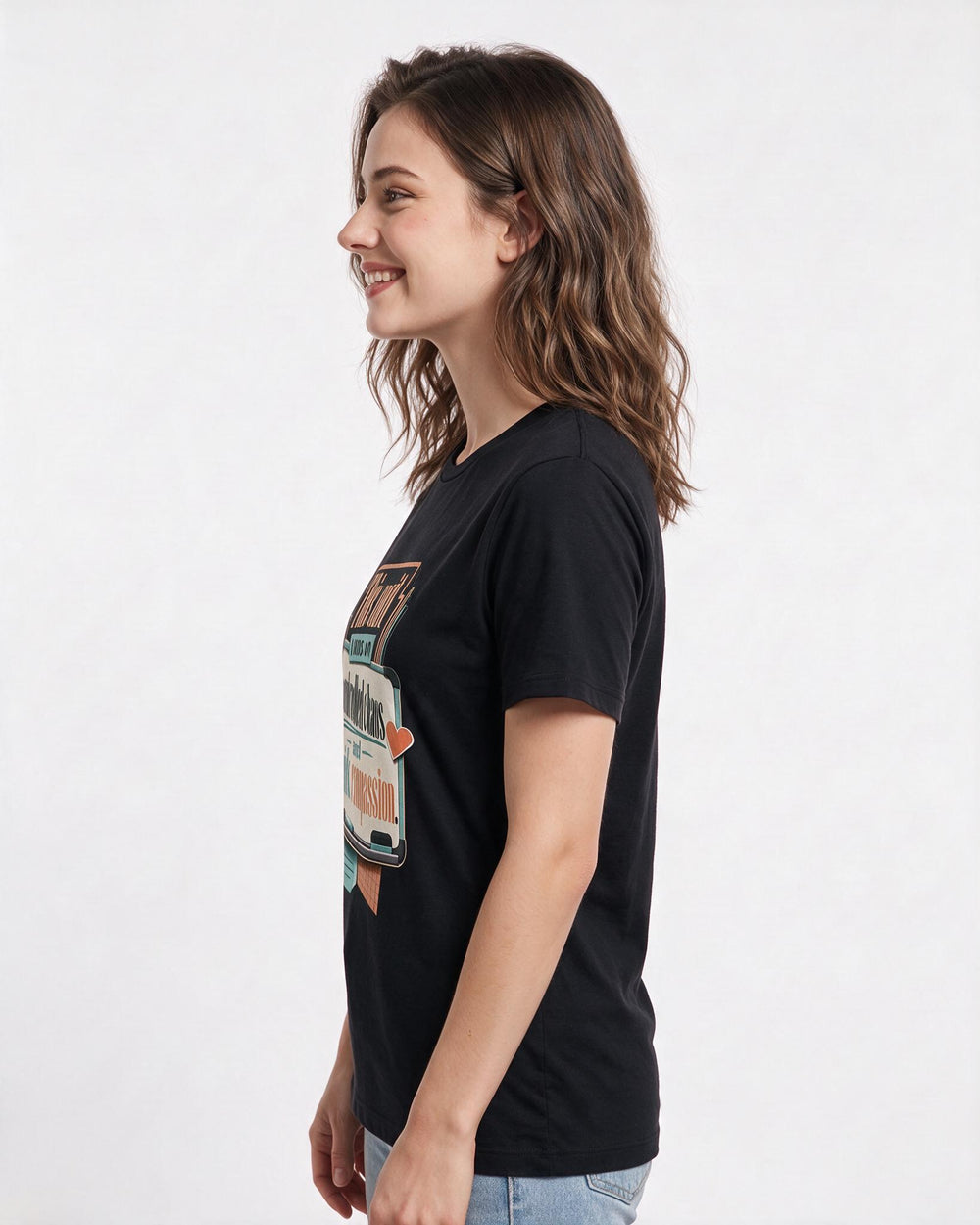 Nurse Black T-Shirt for Women – Nursing Life Graphic Tee product image 2