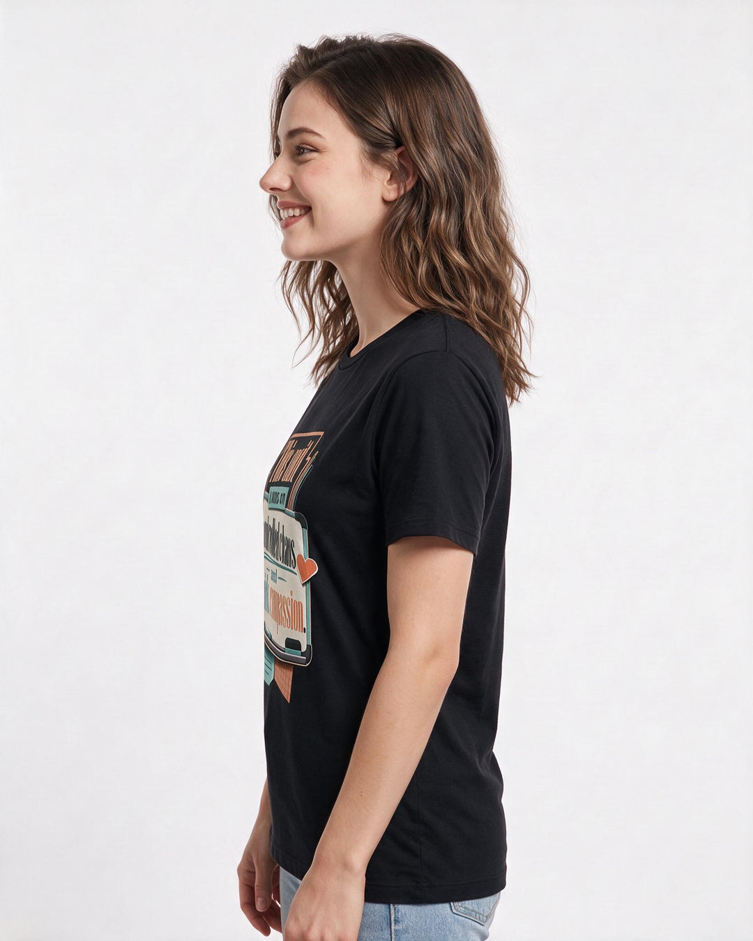 Nurse Black T-Shirt for Women – Nursing Life Graphic Tee product image 2
