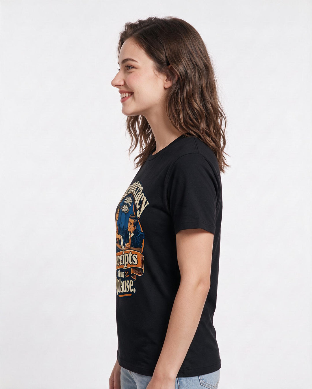 Political Statement Black T-Shirt for Women – Everyday Expression Graphic Tee product image 2
