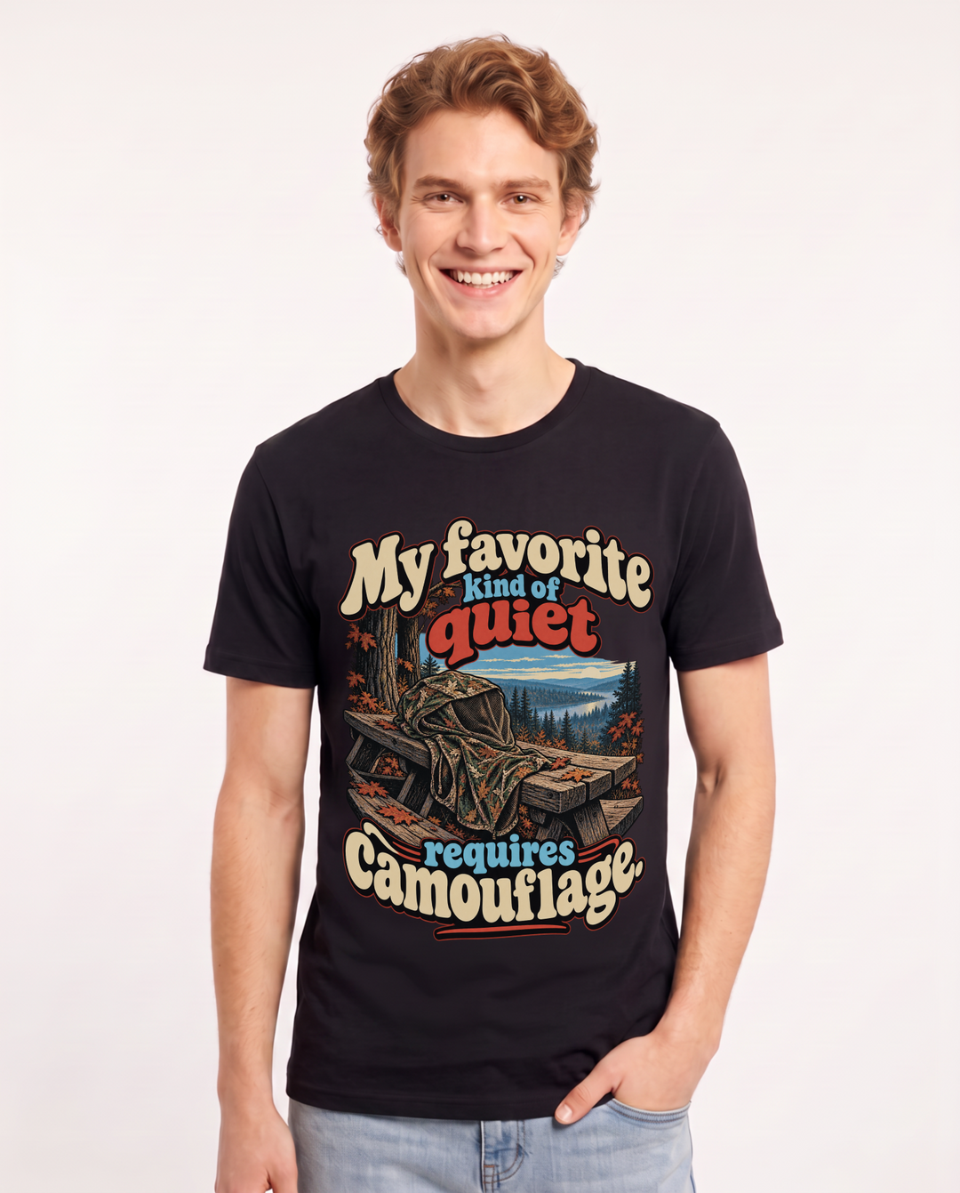 Hunting Black T-Shirt for Men – Everyday Expression Graphic Tee product image 3