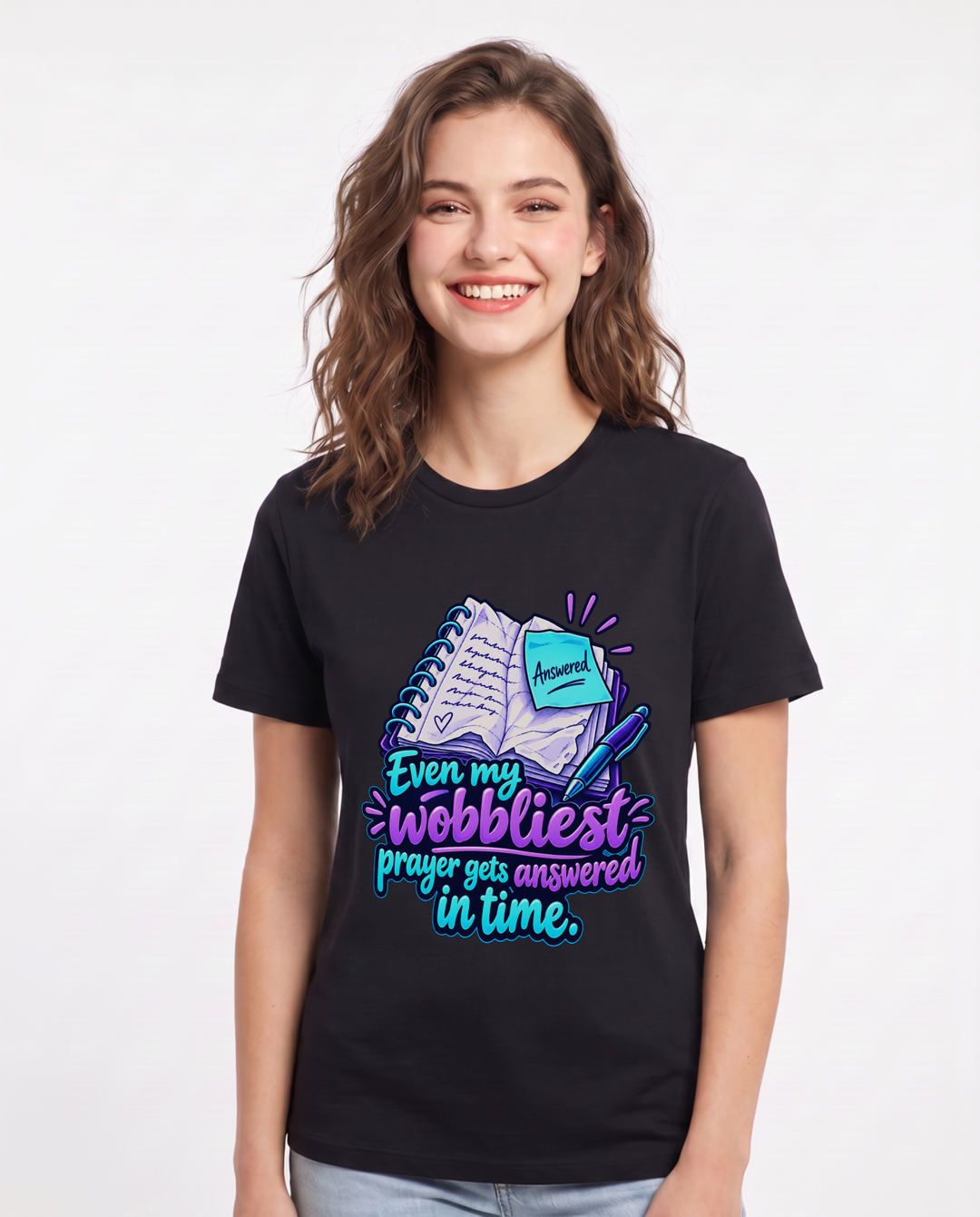 Christian Faith Black T-Shirt for Women – Everyday Expression Graphic Tee product image 3