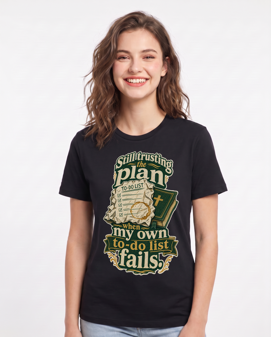 Christian Faith Black T-Shirt for Women – Everyday Expression Graphic Tee product image 3