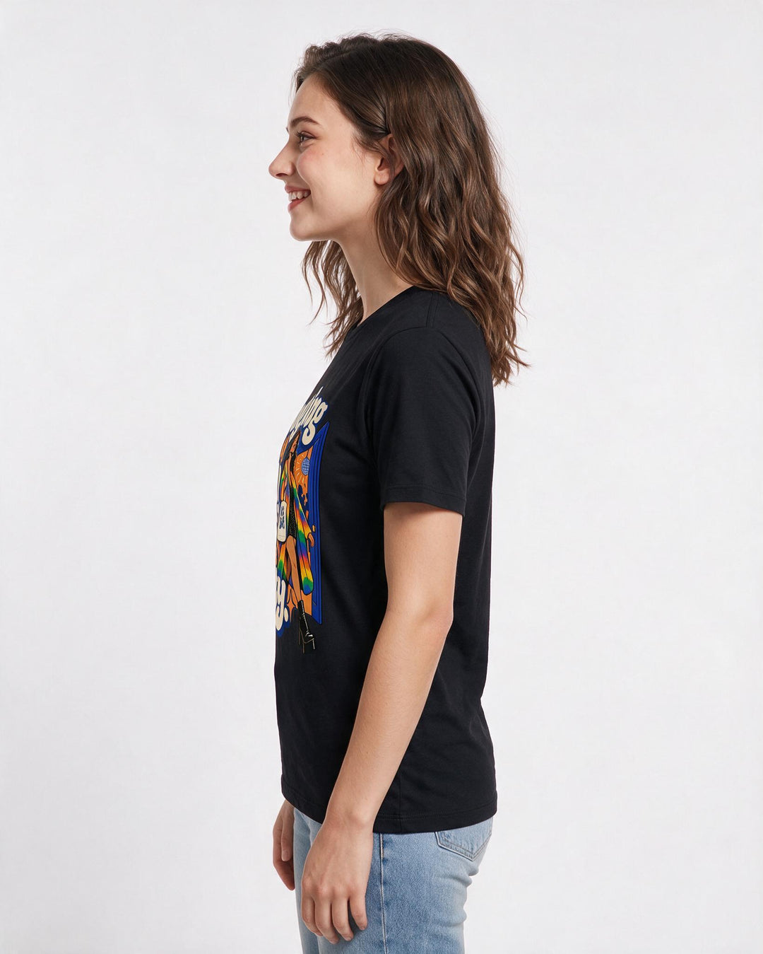 Pride Black T-Shirt for Women – Everyday Expression Graphic Tee product image 2