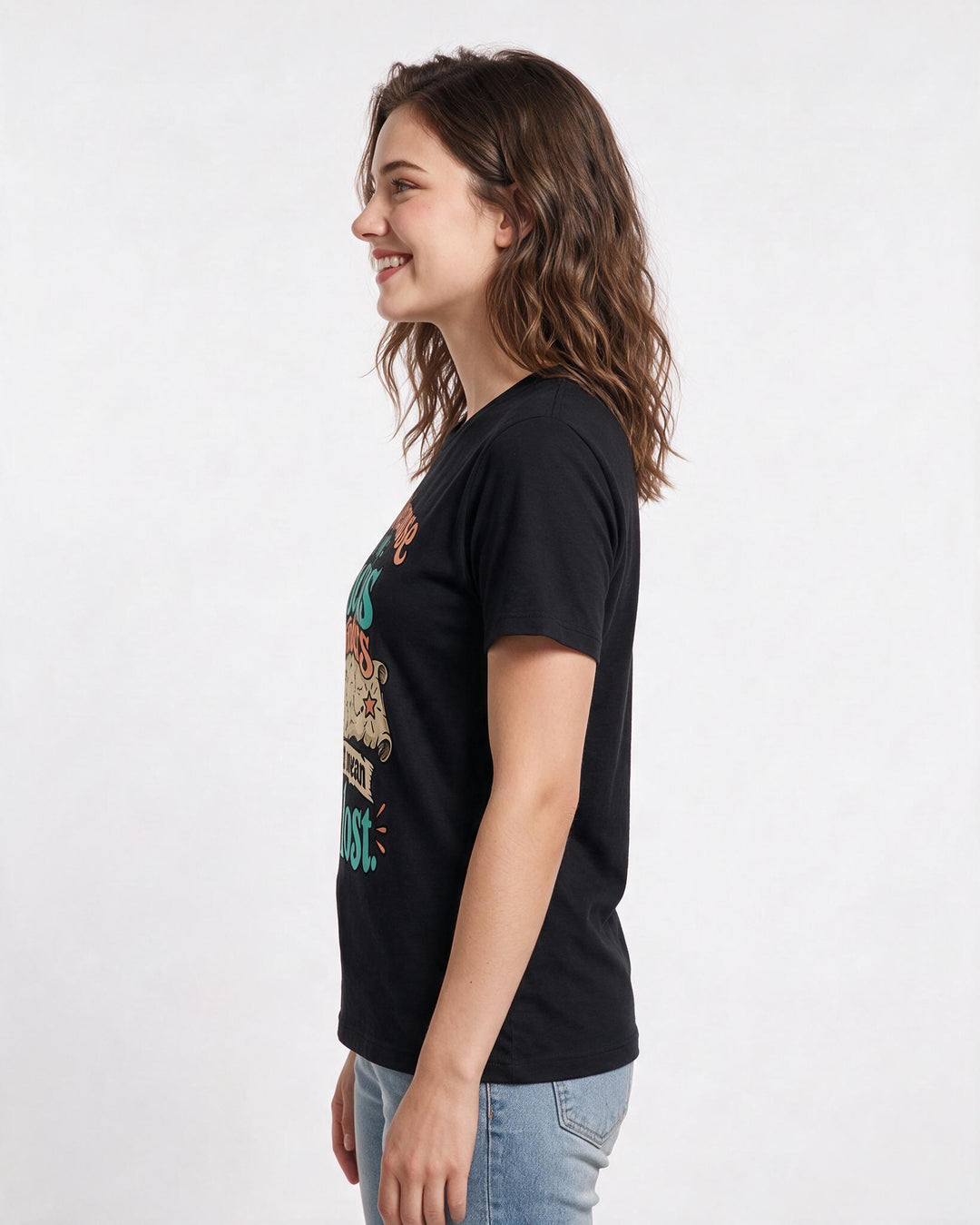 Neurodiversity Black T-Shirt for Women – Everyday Expression Graphic Tee product image 2