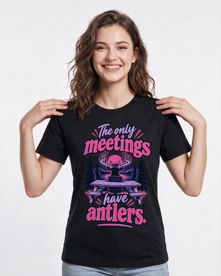 Hunting Black T-Shirt for Women – Everyday Expression Graphic Tee product image 1