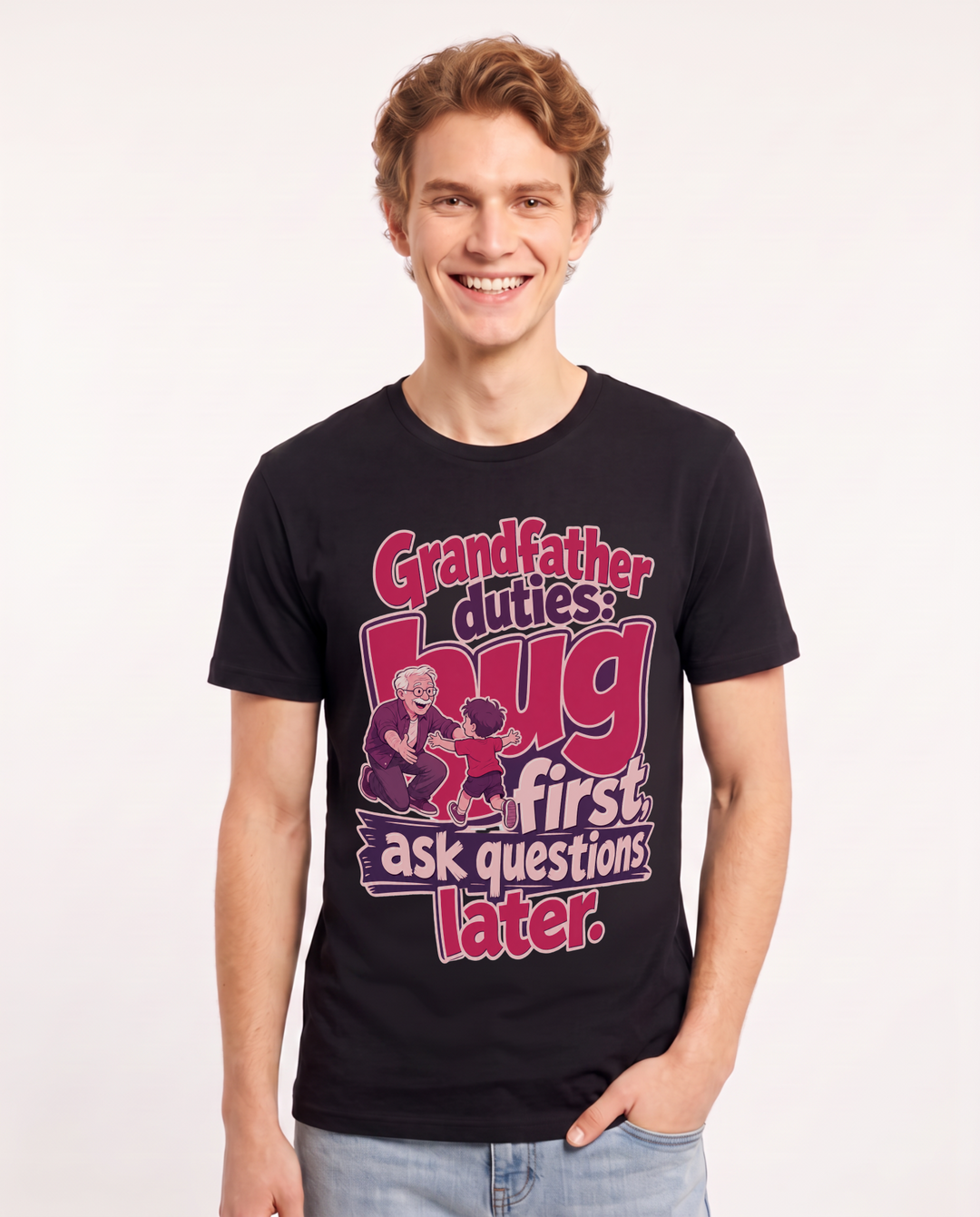 Grandpa Black T-Shirt for Men – Everyday Expression Graphic Tee product image 1