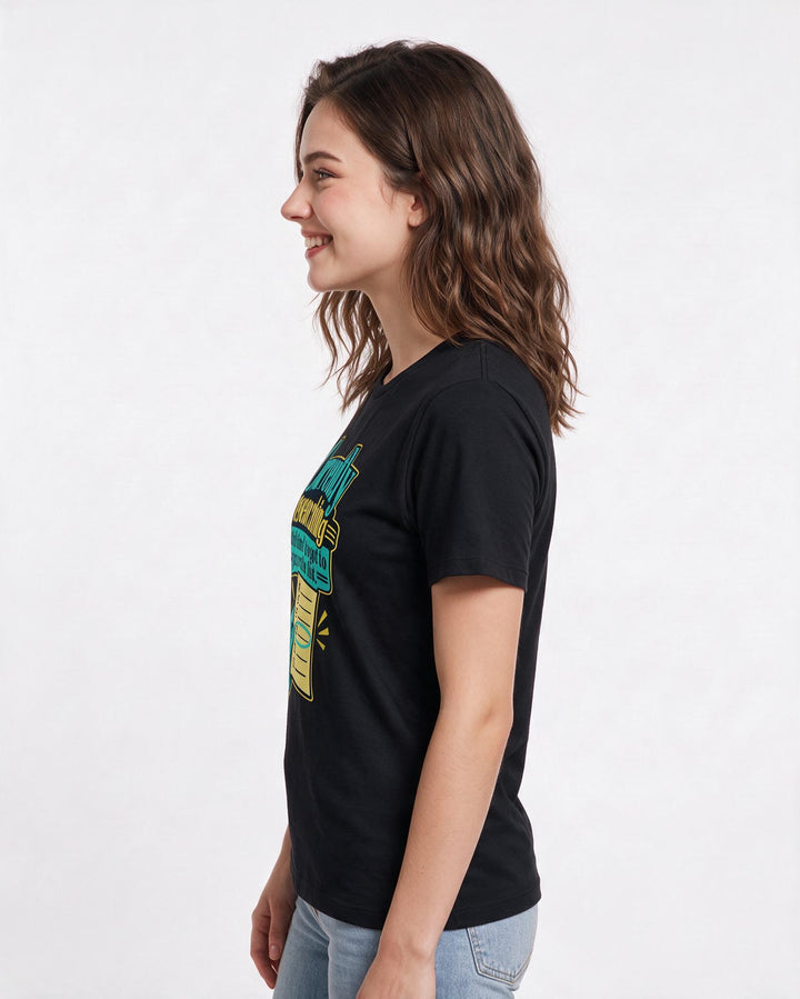 Meme Black T-Shirt for Women – Everyday Expression Graphic Tee product image 2