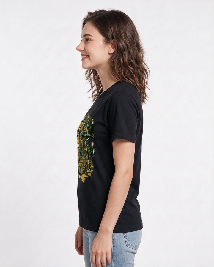 Hunting Black T-Shirt for Women – Everyday Expression Graphic Tee product image 2