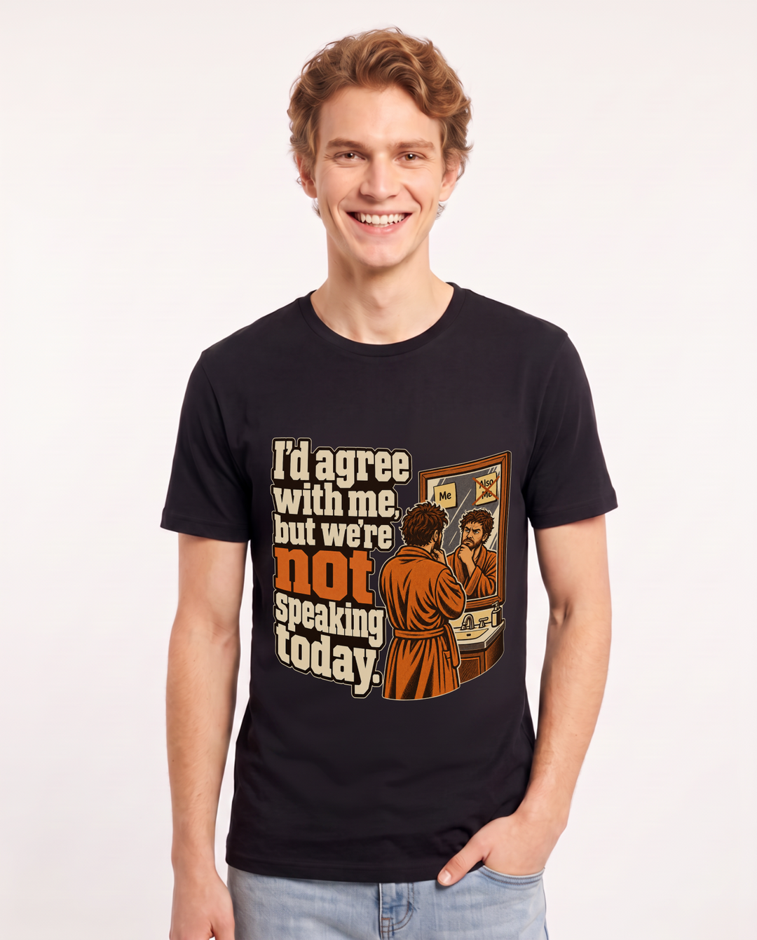 Meme Black T-Shirt for Men – Everyday Expression Graphic Tee product image 3