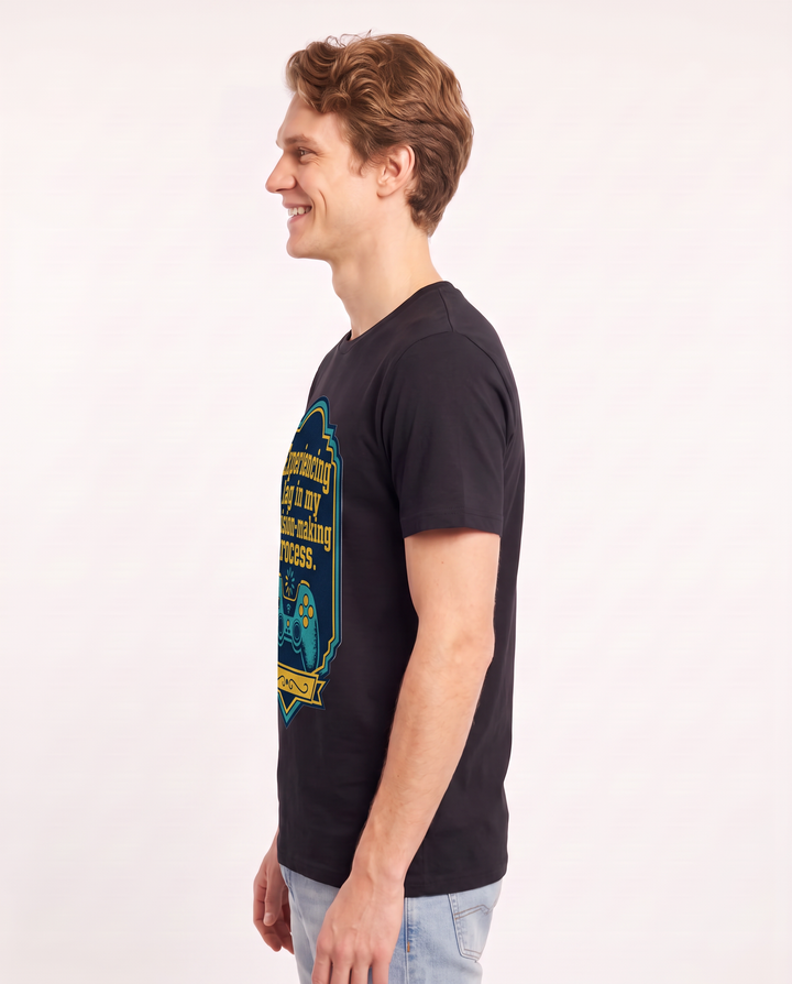 Gaming Men's Black T-Shirt - Experiencing lag in my decision-making product image 2