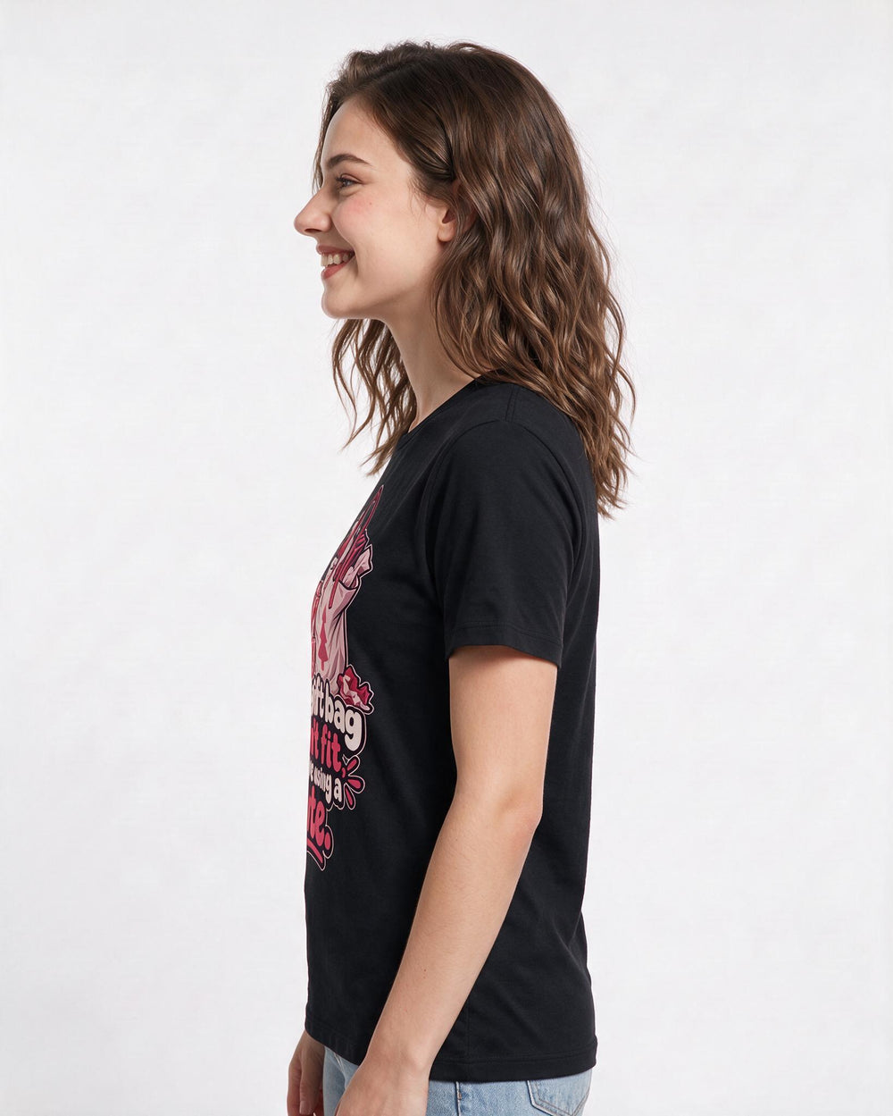 Christmas Black T-Shirt for Women – Holiday Theme Graphic Tee product image 2