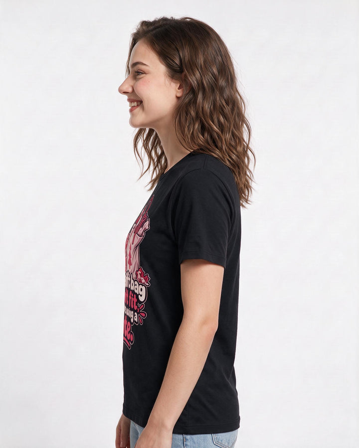 Christmas Black T-Shirt for Women – Holiday Theme Graphic Tee product image 2