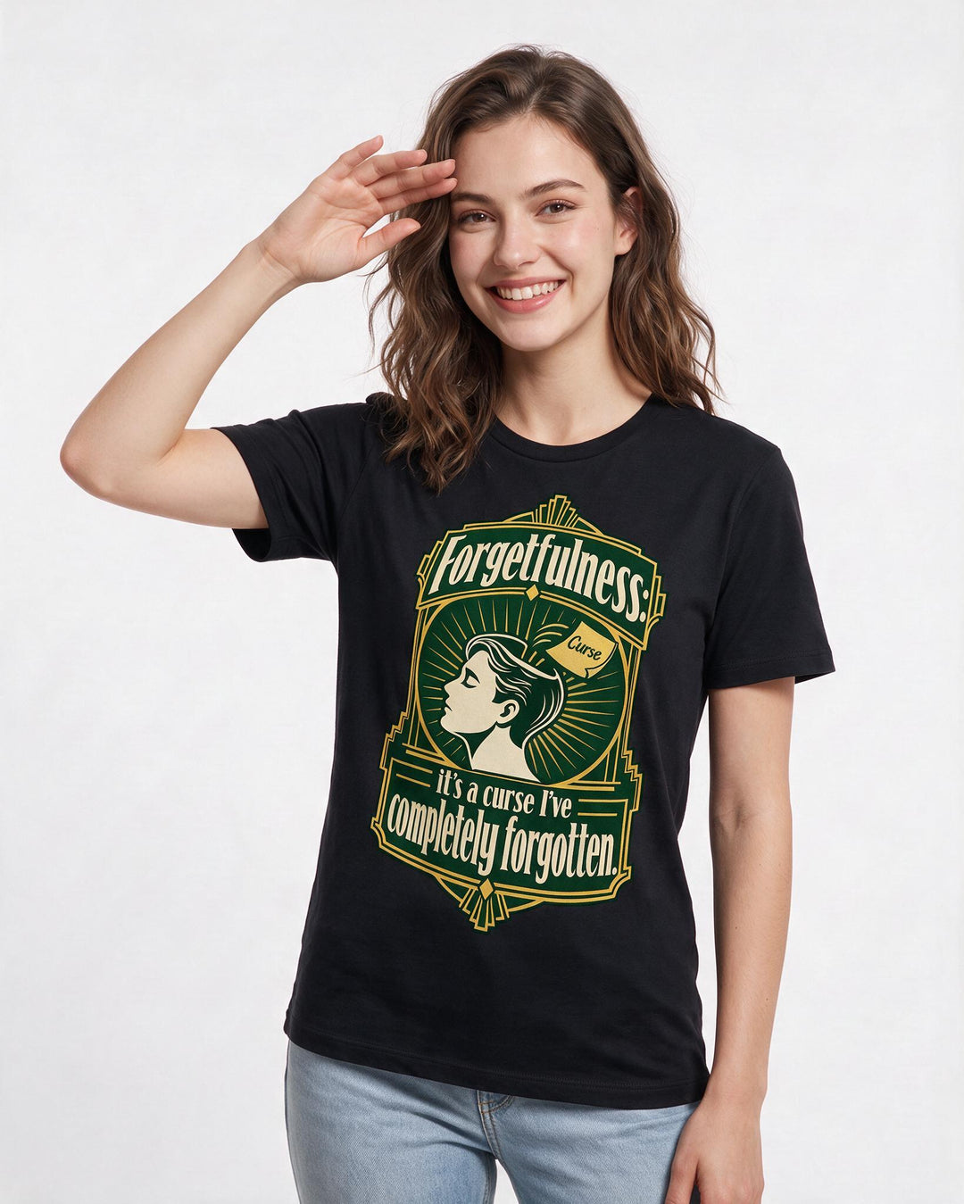 Meme Black T-Shirt for Women – Everyday Expression Graphic Tee product image 1