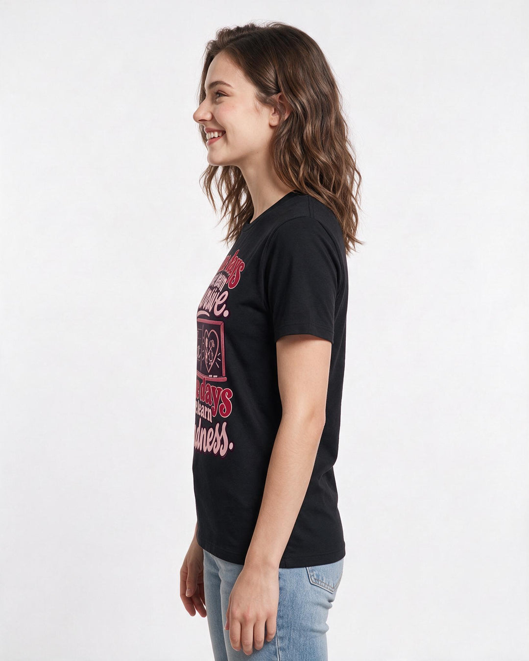 Teacher Black T-Shirt for Women – Everyday Expression Graphic Tee product image 2