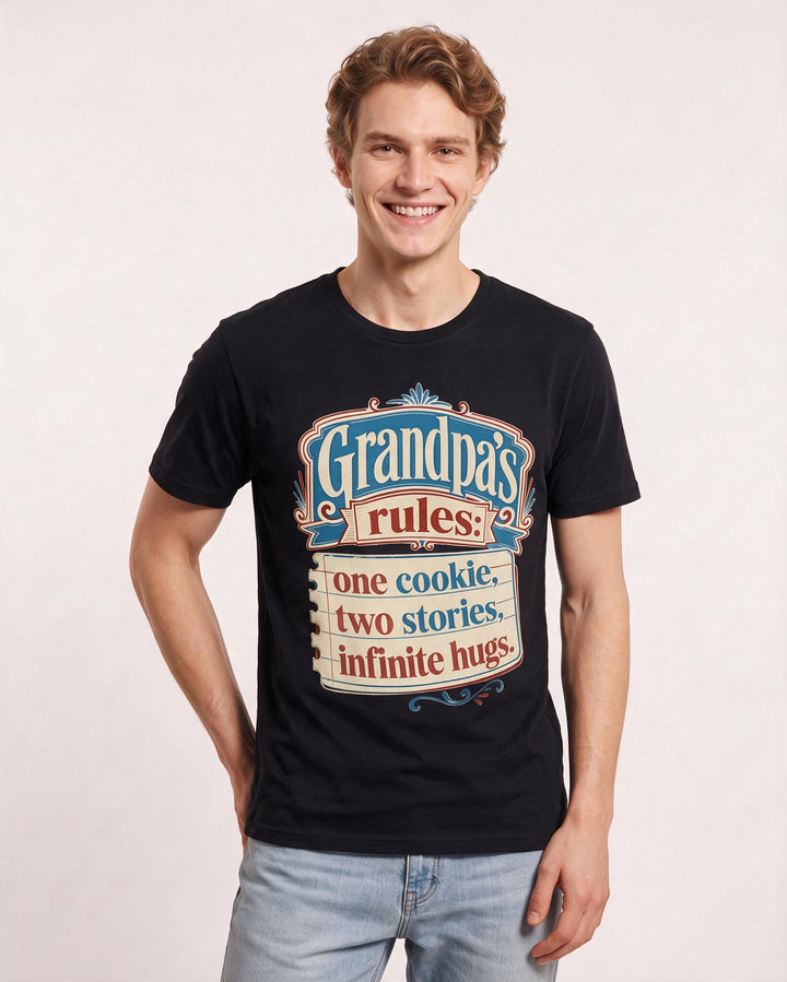 Grandparent Black T-Shirt for Men – Everyday Expression Graphic Tee product image 3