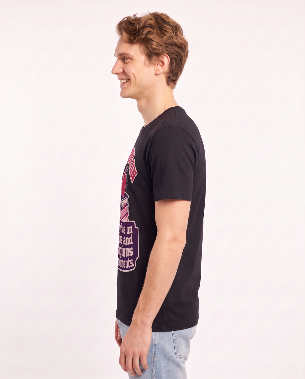 Teacher Gift Men's Black T-Shirt - I survive on caffeine and product image 2
