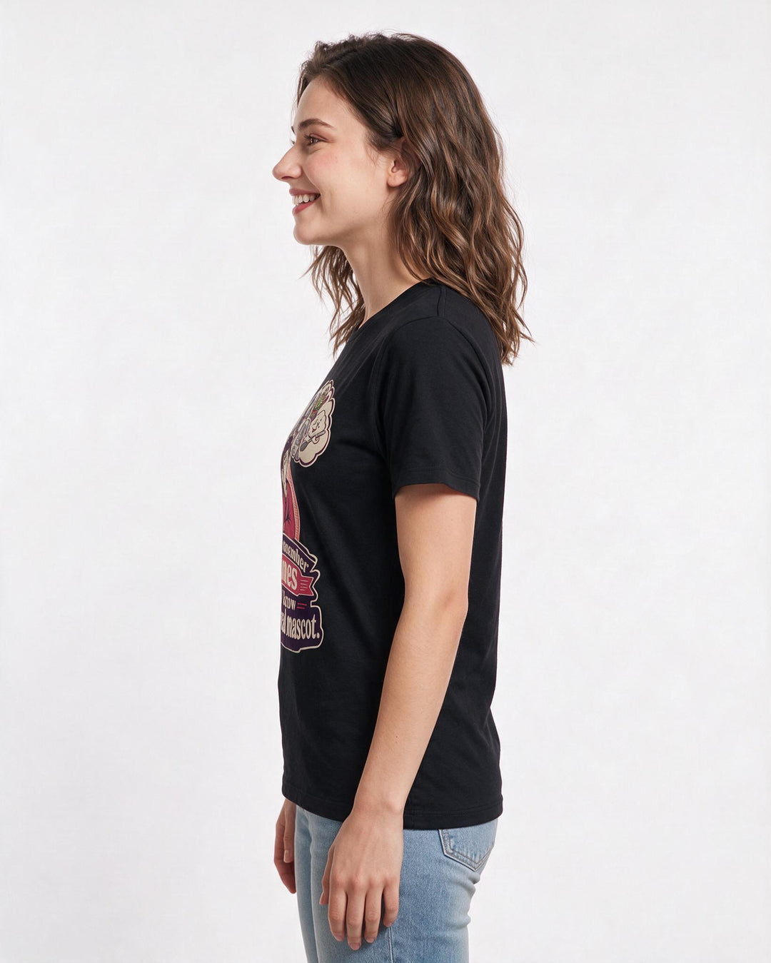 Funny Meme Women's Black T-Shirt – I can't remember names but I know every cereal mascot. product image 2