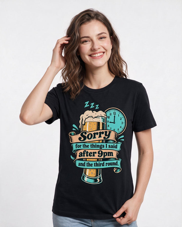 Beer Black T-Shirt for Women – Everyday Expression Graphic Tee product image 1