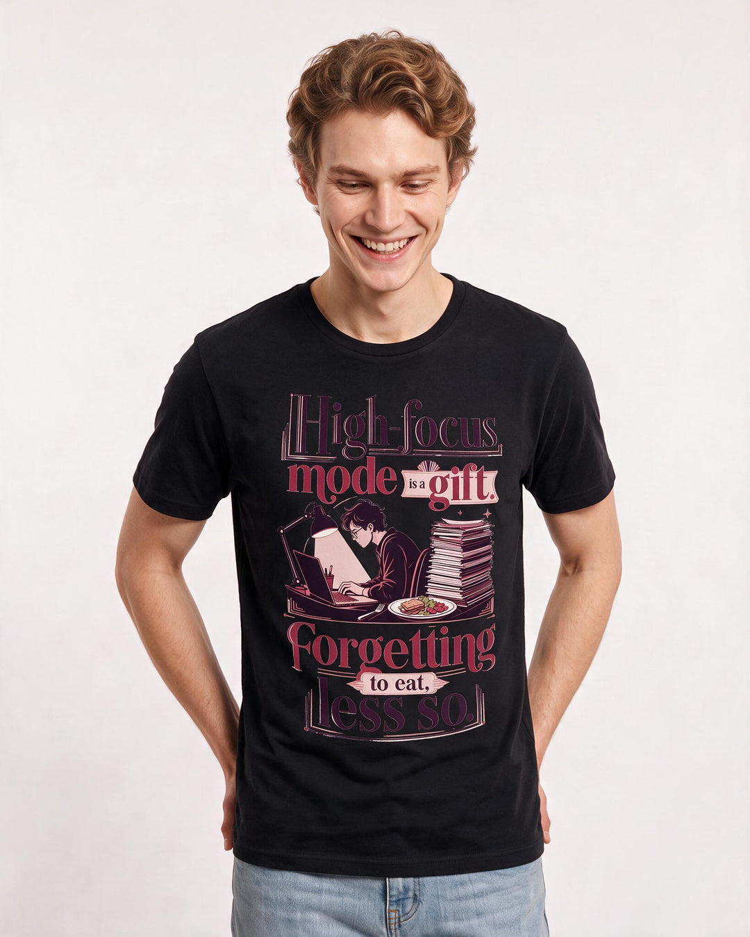 Neurodiversity Black T-Shirt for Men – Everyday Expression Graphic Tee product image 3