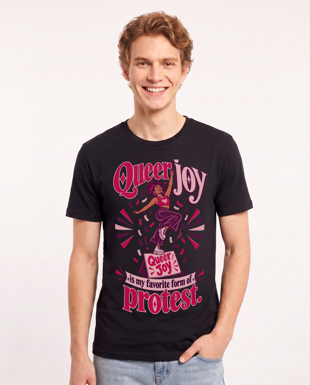 Pride Black T-Shirt for Men – Everyday Expression Graphic Tee product image 3