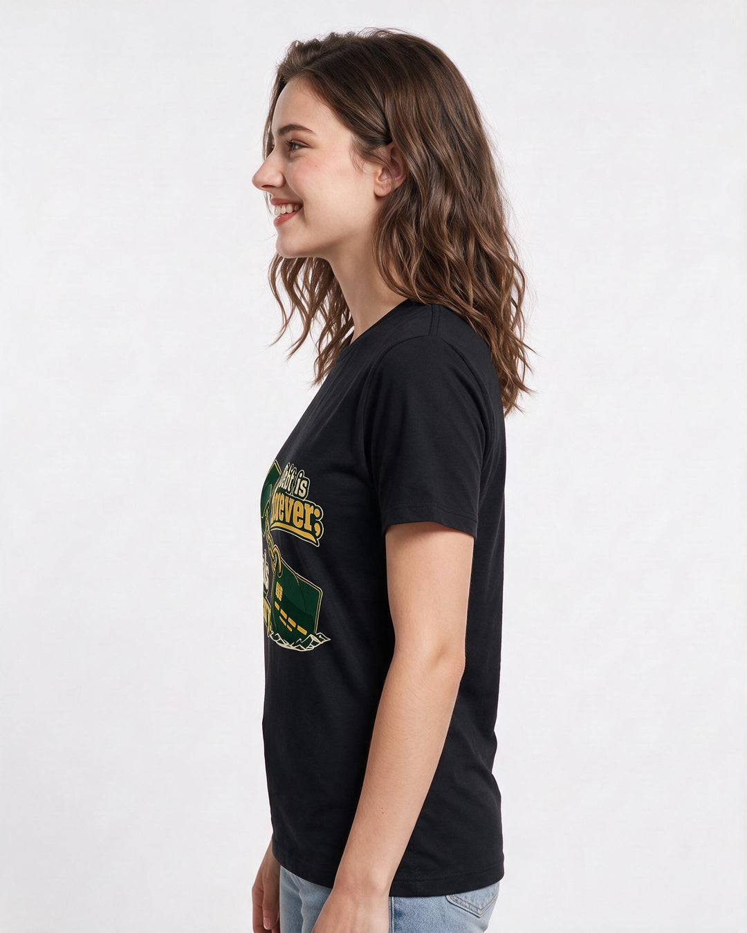 Graduation Black T-Shirt for Women – Everyday Expression Graphic Tee product image 2