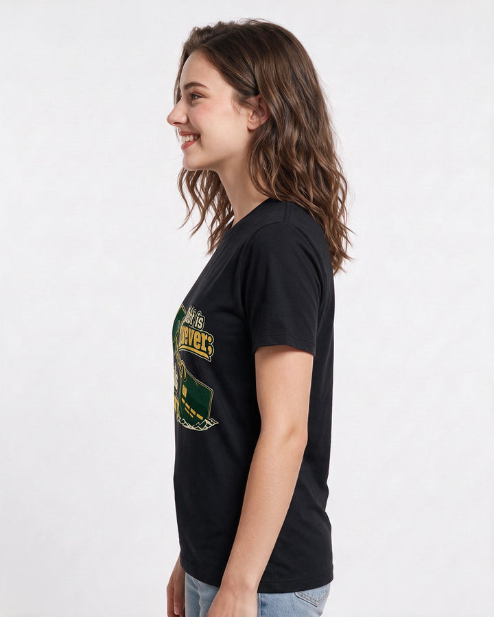 Graduation Black T-Shirt for Women – Everyday Expression Graphic Tee product image 2
