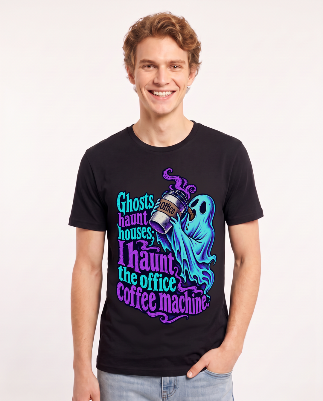 Halloween Black T-Shirt for Men – Halloween Theme Graphic Tee product image 3
