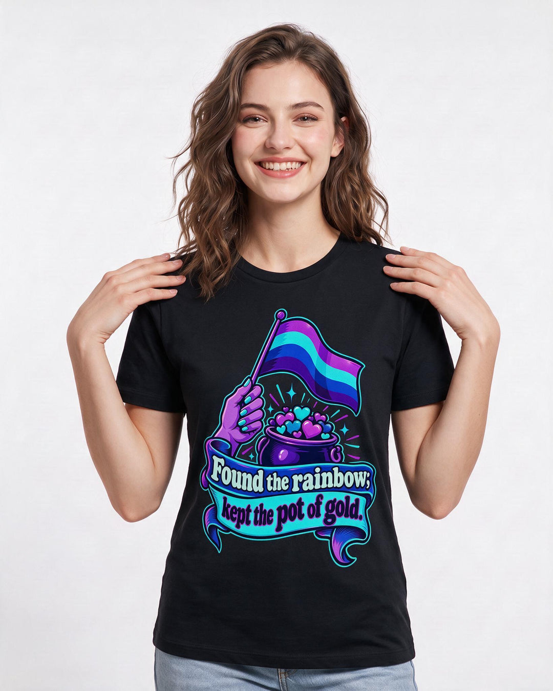 Pride Black T-Shirt for Women – Everyday Expression Graphic Tee product image 1