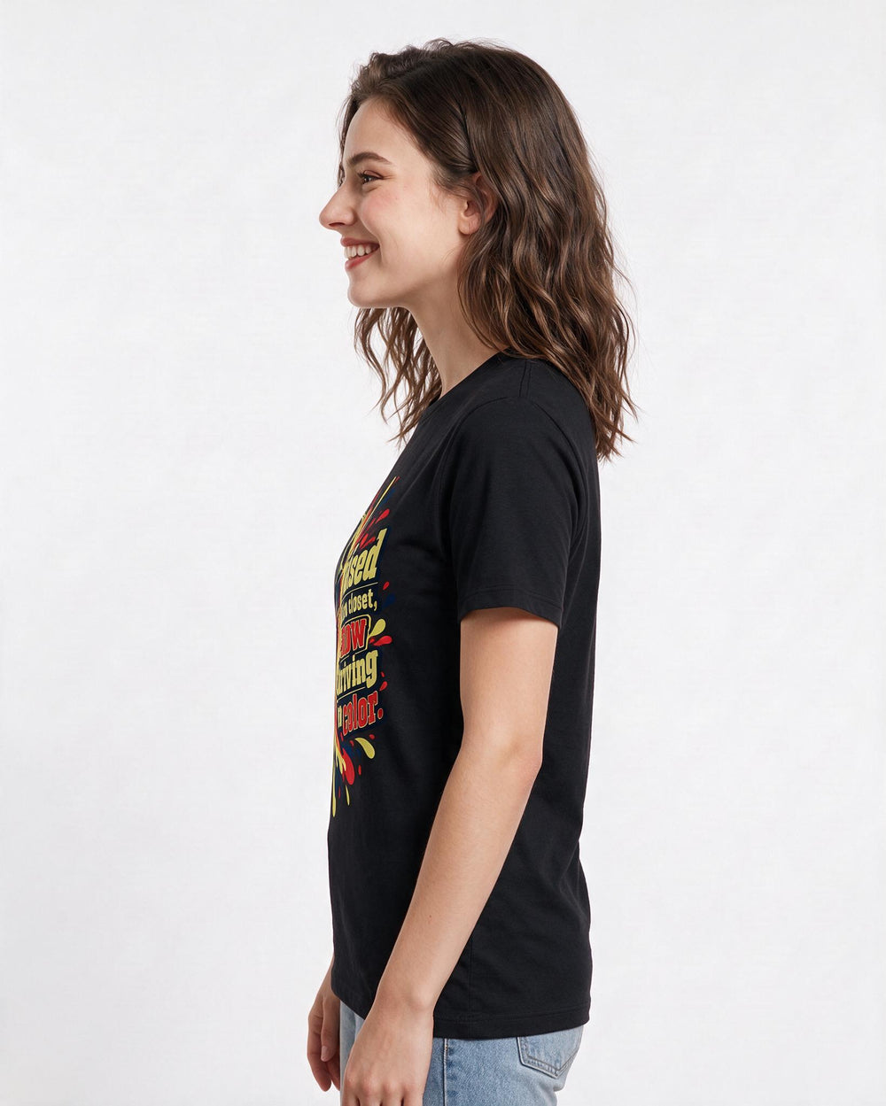 Pride Black T-Shirt for Women – Everyday Expression Graphic Tee product image 2