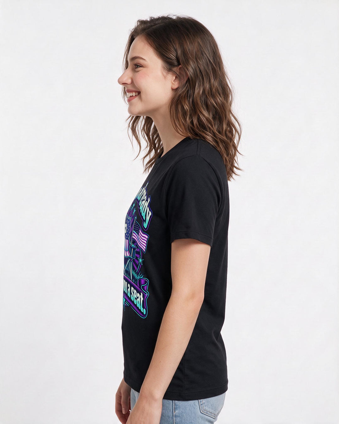 Patriotic Black T-Shirt for Women – Everyday Expression Graphic Tee product image 2