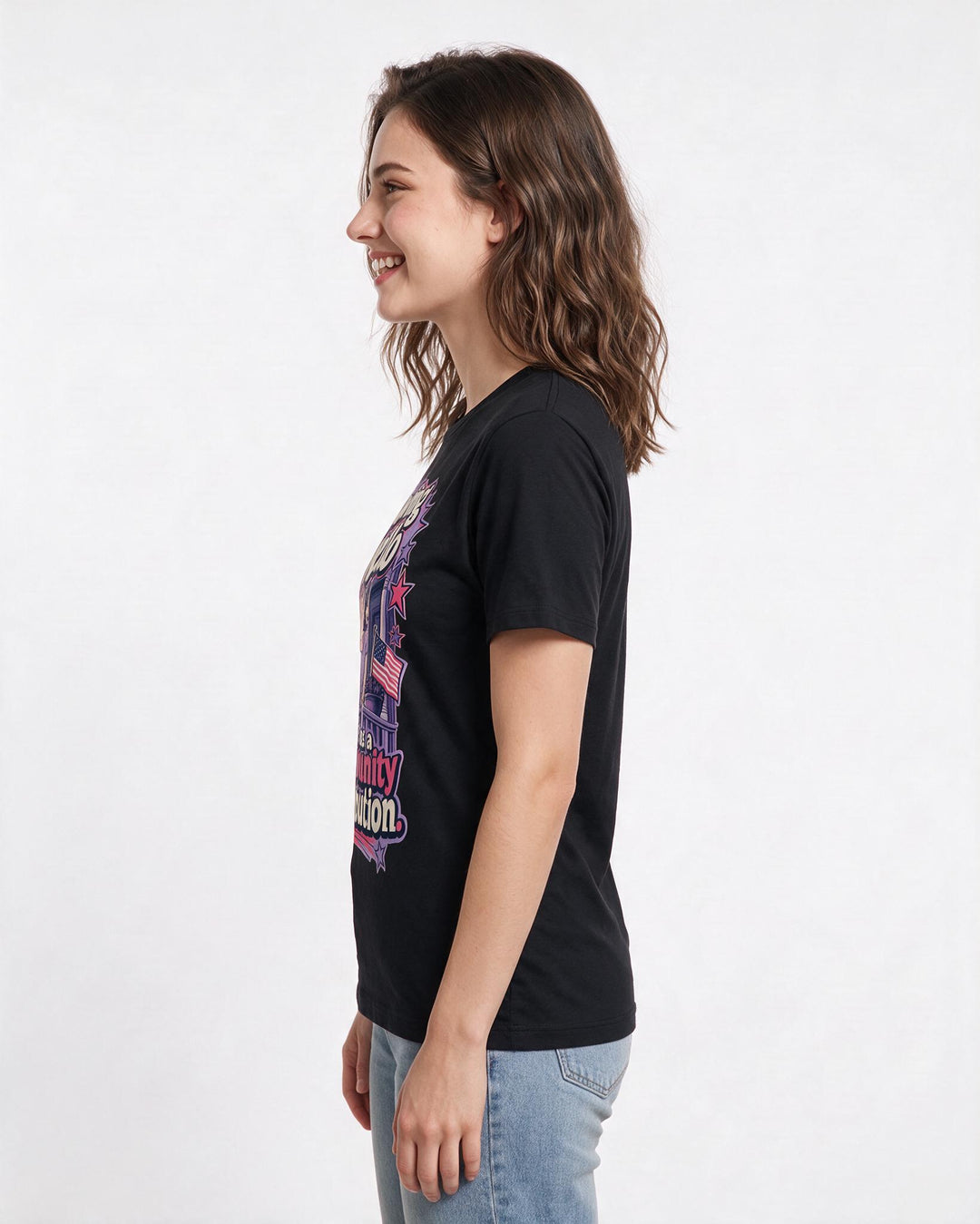 Patriotic Black T-Shirt for Women – Everyday Expression Graphic Tee product image 2