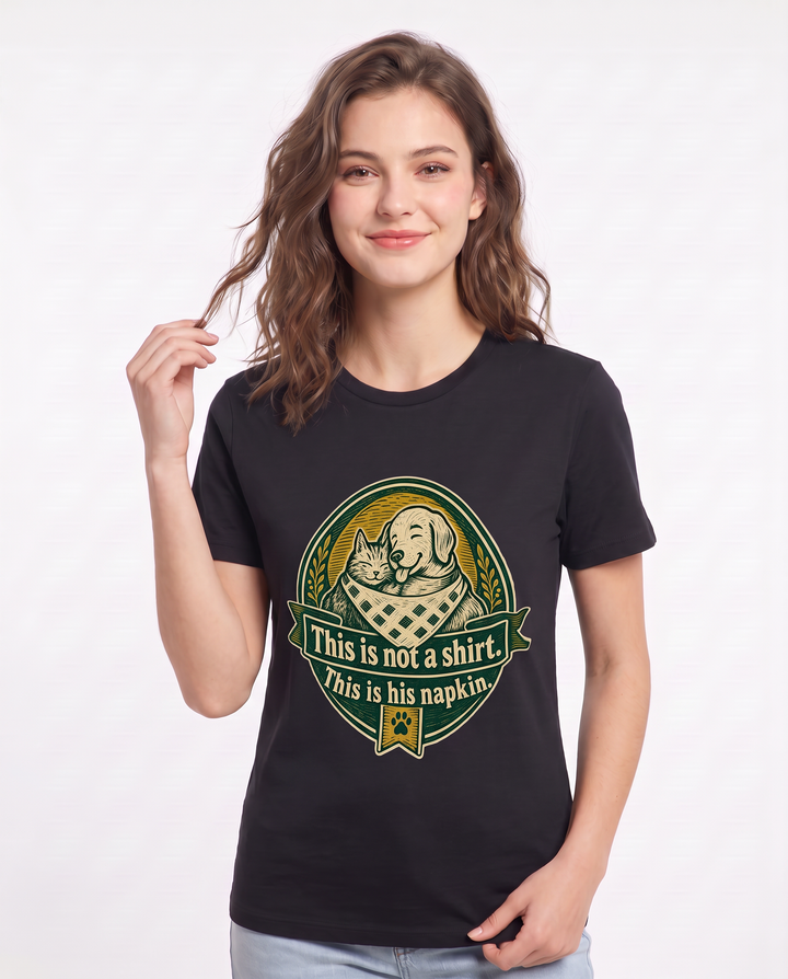 Graphic Women's Black T-Shirt - This is not a shirt. This is his product image 3