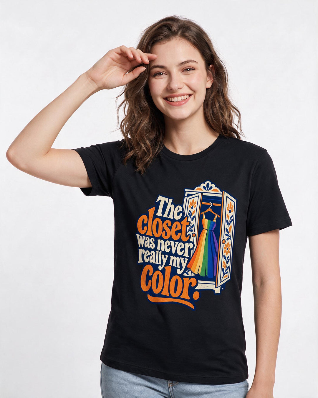 Pride Black T-Shirt for Women – Everyday Expression Graphic Tee product image 1