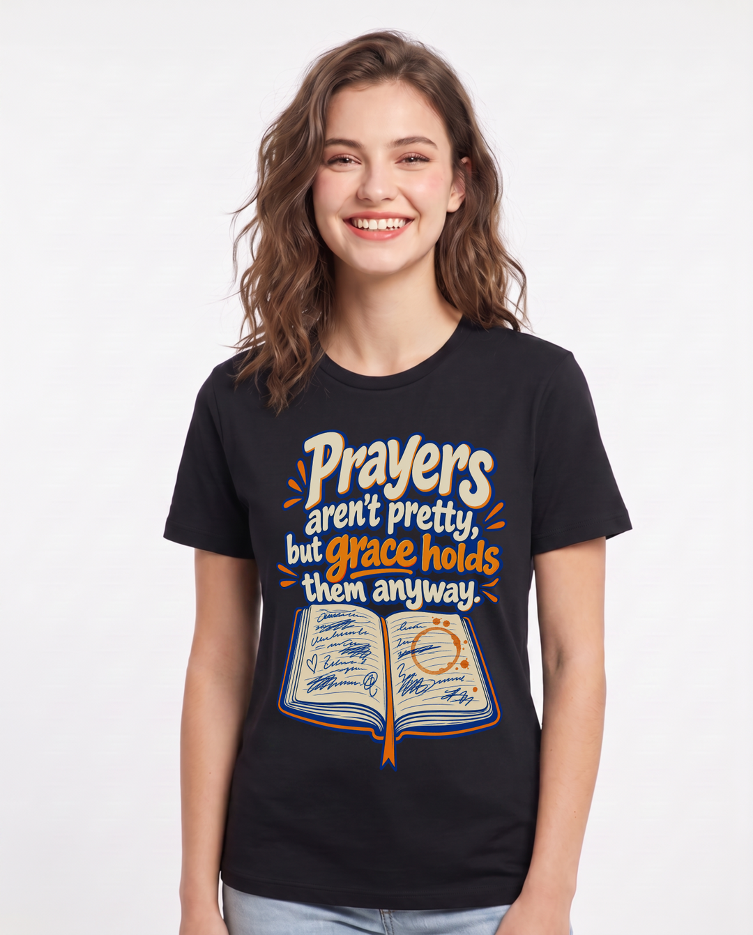 Christian Faith Black T-Shirt for Women – Everyday Expression Graphic Tee product image 3