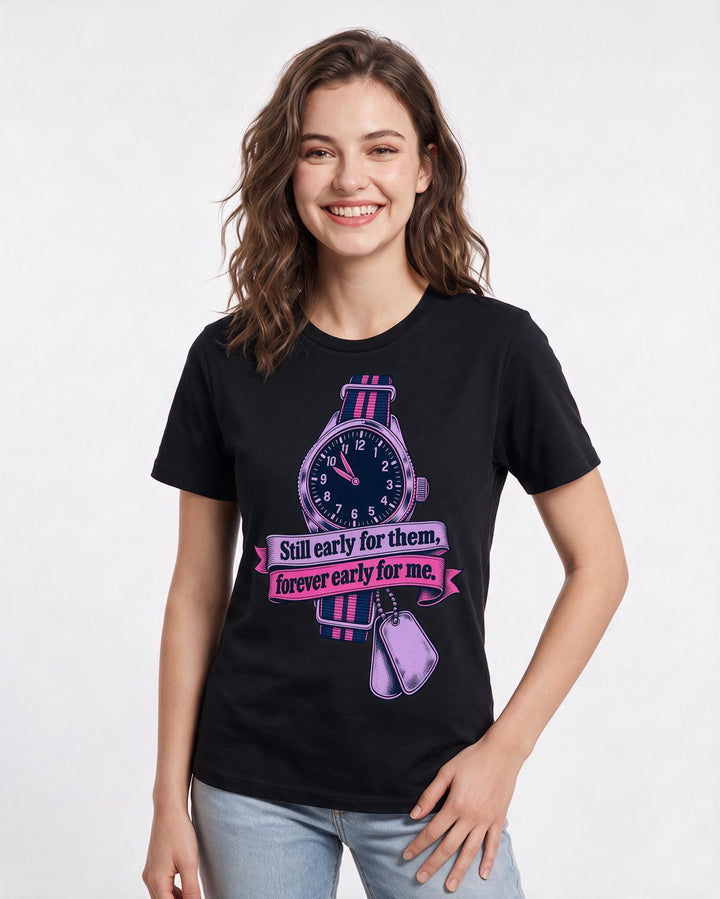 Veteran Black T-Shirt for Women – Everyday Expression Graphic Tee product image 1
