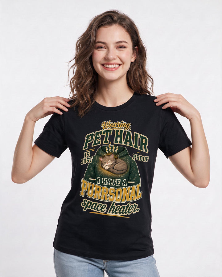 Cat Lover Black T-Shirt for Women – Everyday Expression Graphic Tee product image 1