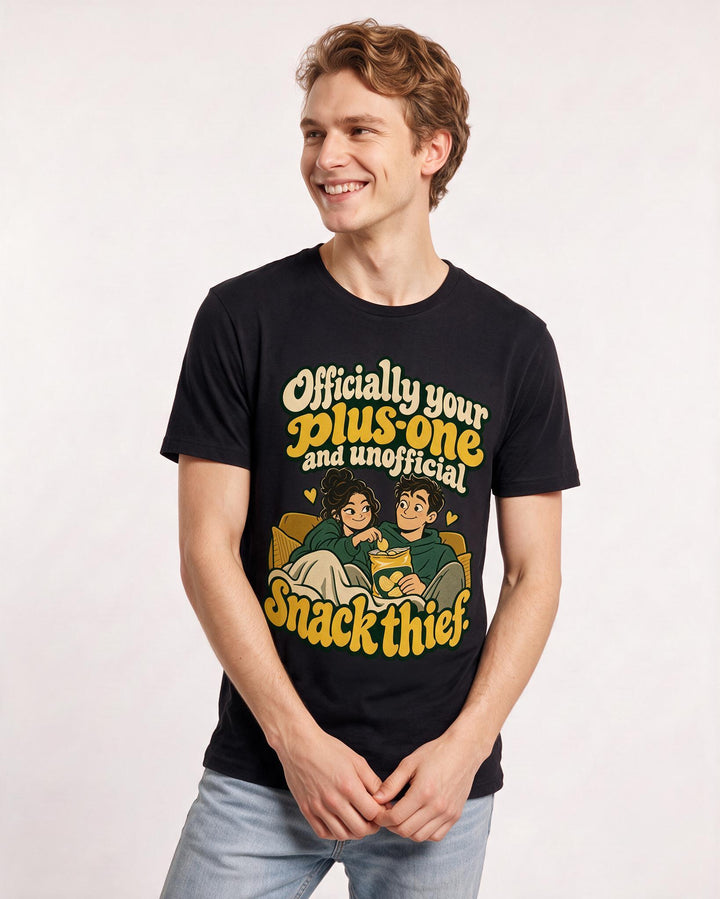 Couples Black T-Shirt for Men – Everyday Expression Graphic Tee product image 1