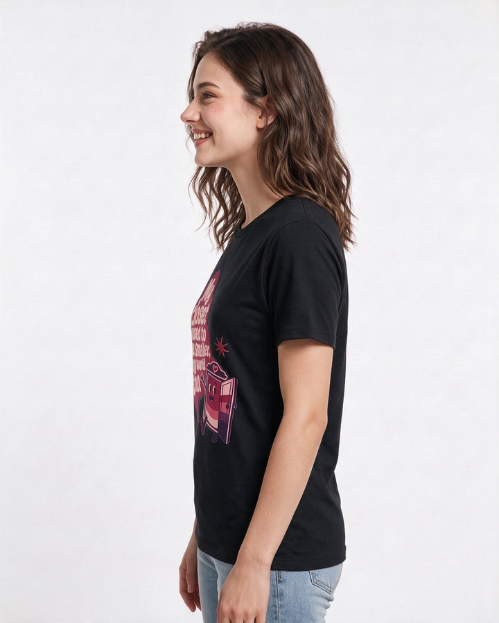Graphic Women's Black T-Shirt - My closet used to be smaller, my world product image 2