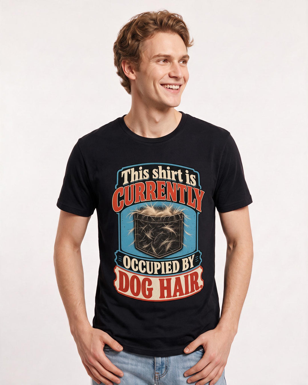Dog Lover Black T-Shirt for Men – Everyday Expression Graphic Tee product image 1