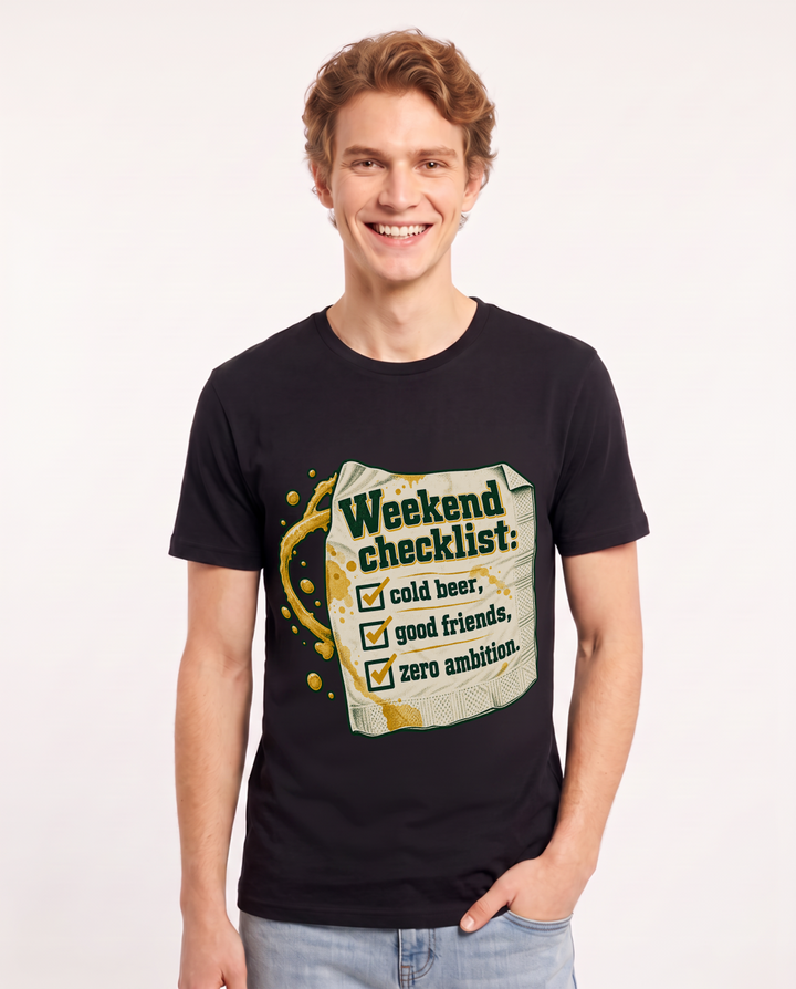 Beer Black T-Shirt for Men – Everyday Expression Graphic Tee product image 3