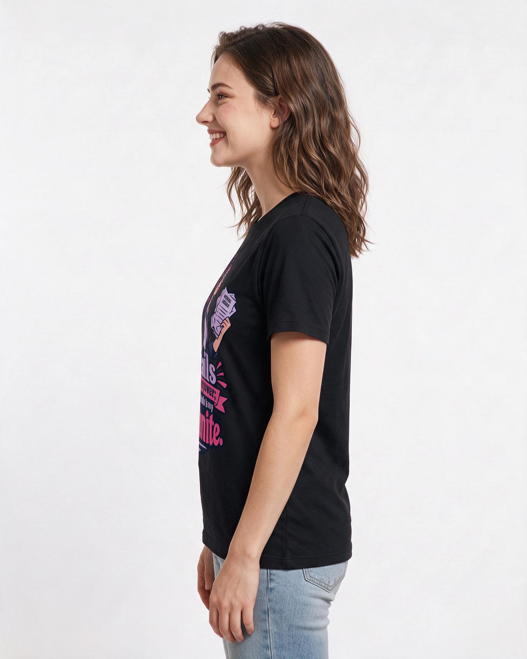 Neurodiversity Black T-Shirt for Women – Everyday Expression Graphic Tee product image 2
