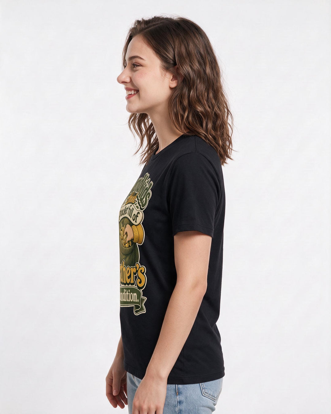 Grandparent Black T-Shirt for Women – Everyday Expression Graphic Tee product image 2