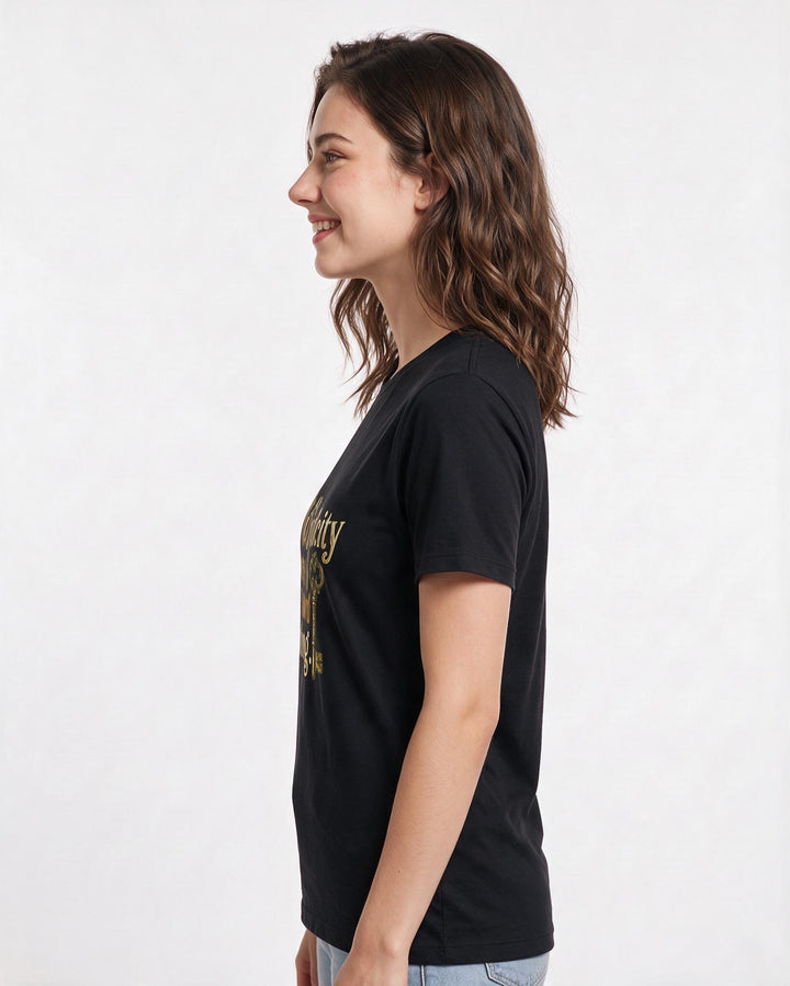 Pride Women's Black T-Shirt – Authenticity was the password all along. product image 2
