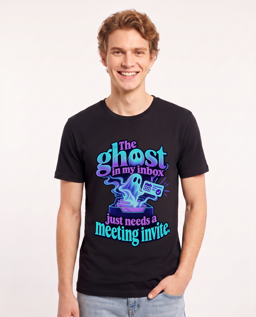 Halloween Black T-Shirt for Men – Halloween Theme Graphic Tee product image 3