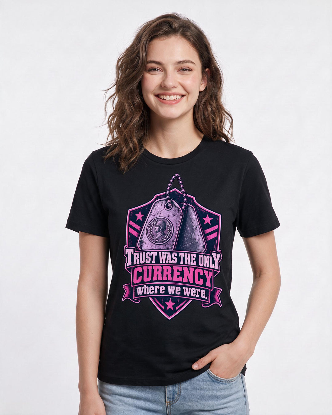 Veteran Black T-Shirt for Women – Everyday Expression Graphic Tee product image 1