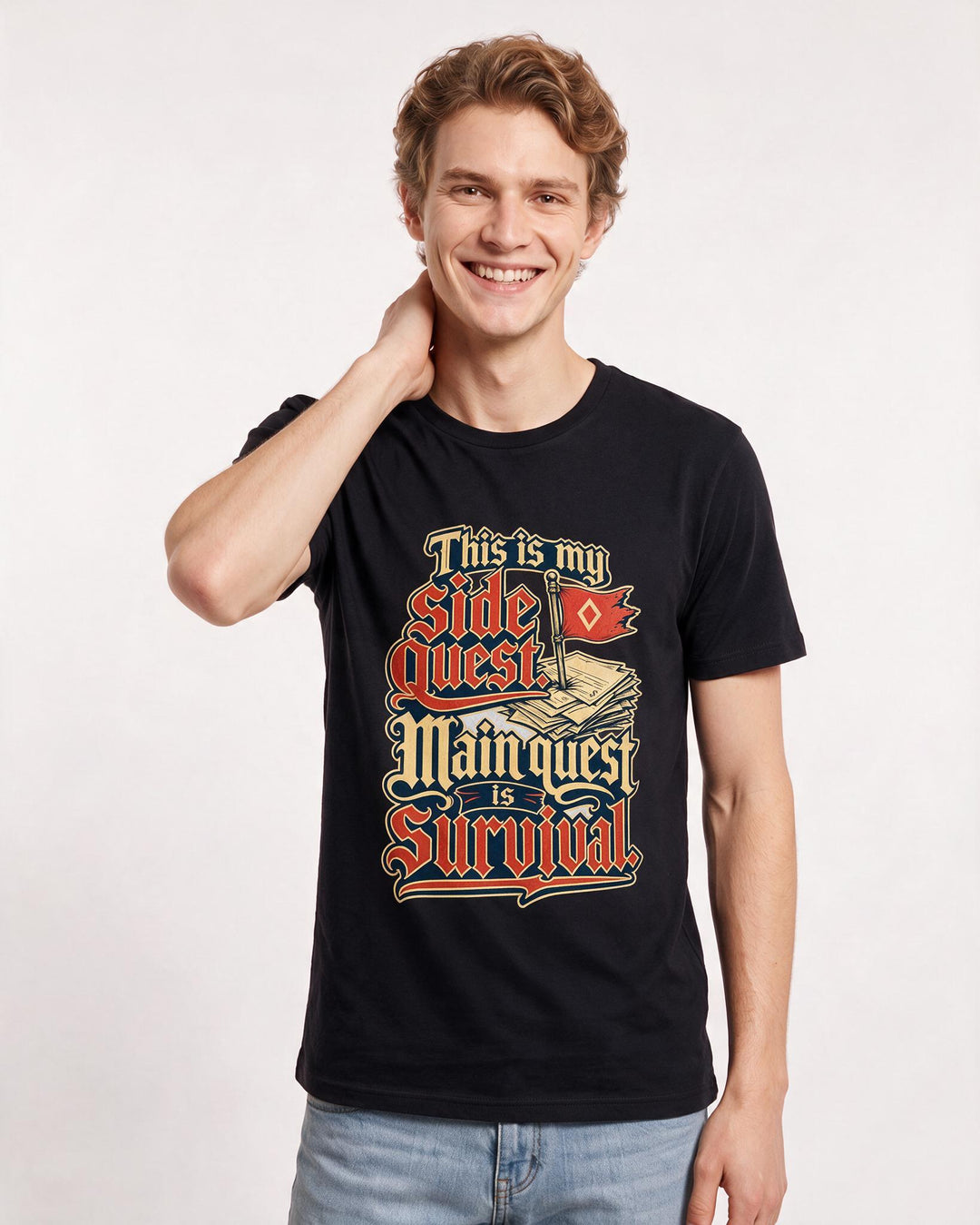 Gaming Black T-Shirt for Men – Game Night Graphic Tee product image 1
