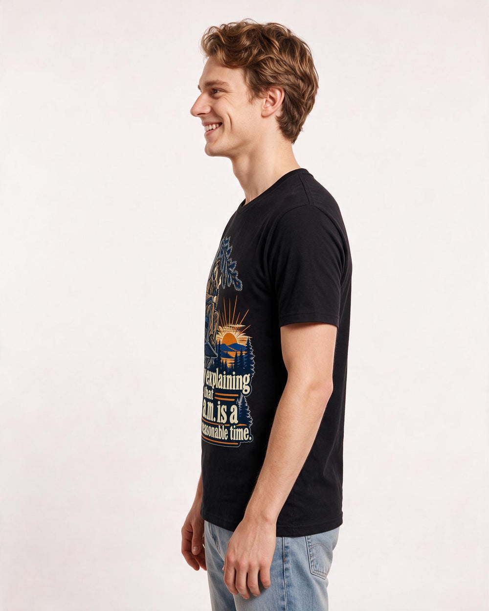 Hunting Black T-Shirt for Men – Everyday Expression Graphic Tee product image 2