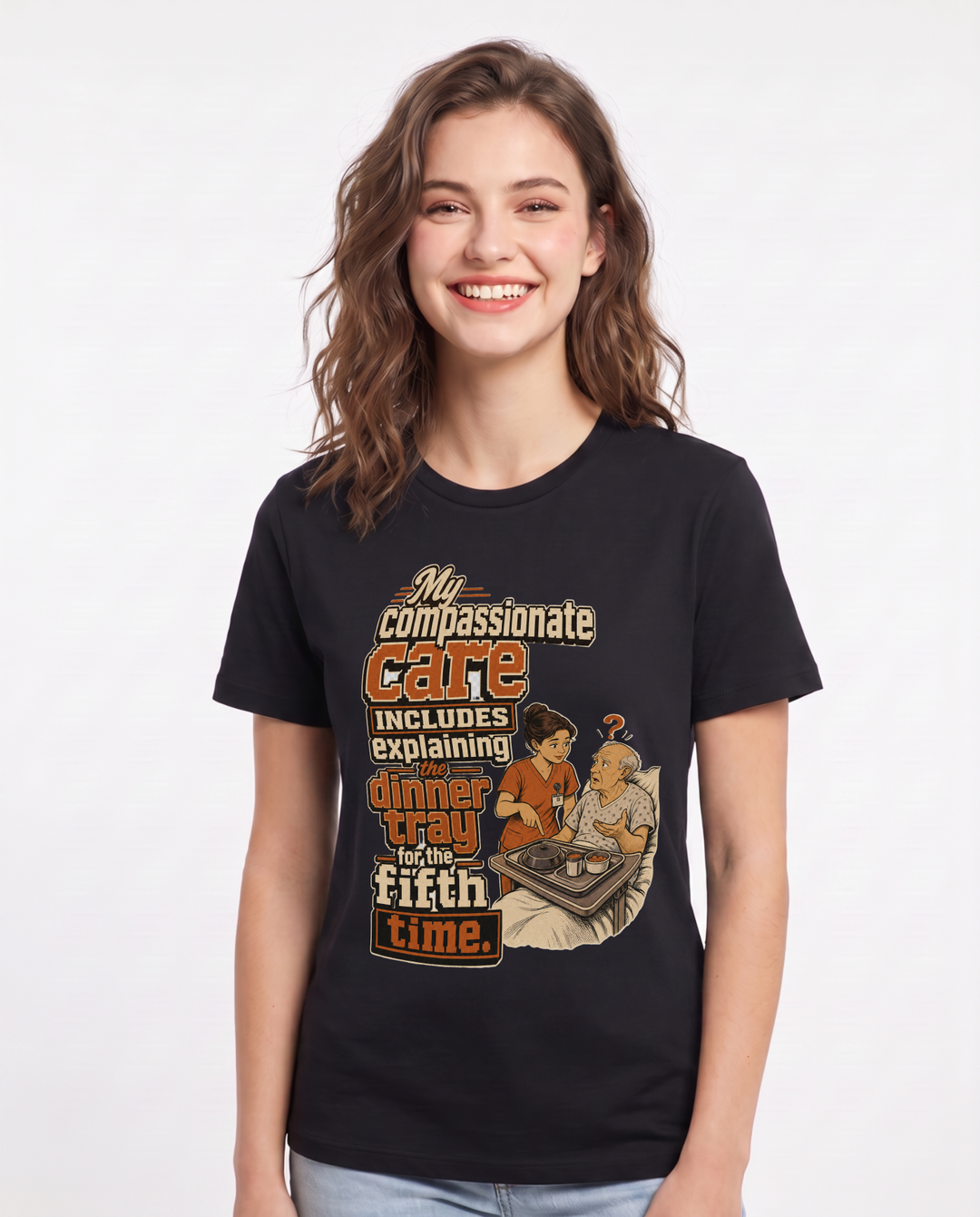 Nurse Black T-Shirt for Women – Nursing Life Graphic Tee product image 1
